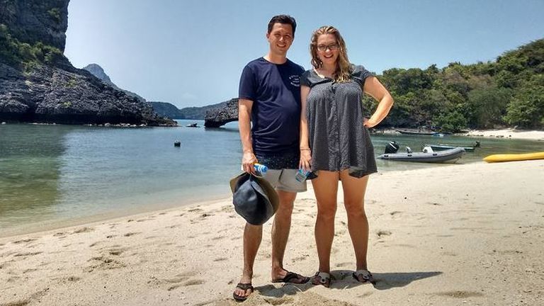 Australian tourists Karla Mathews and Richard Elzer. Pic: Facebook/Rick Elzer