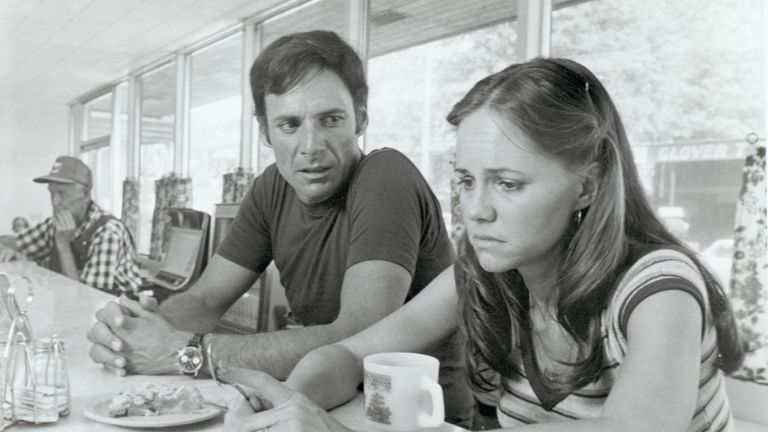 Actress Sally Field and Ron Leibman in Norma Rae