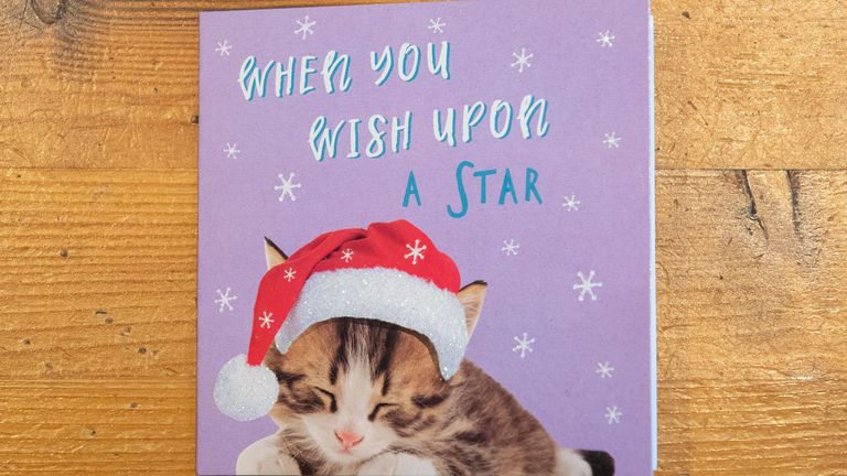 Tesco sells the Christmas cards to raise money for UK charities