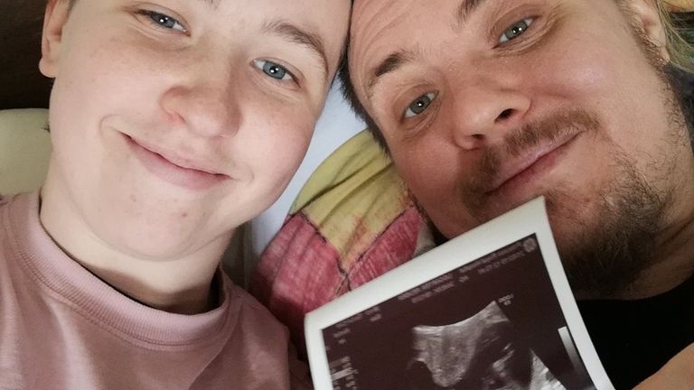 Reuben Sharpe and his partner Jay have welcomed a baby. Pic: GoFundMe/bunintheoven2018