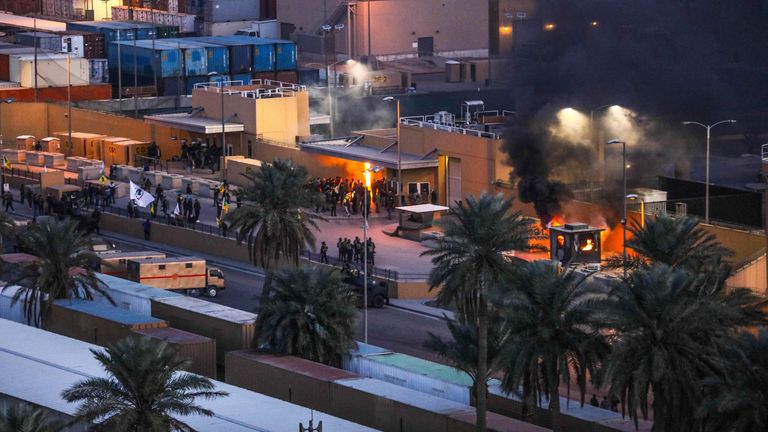 Protesters stormed the US embassy in Baghdad