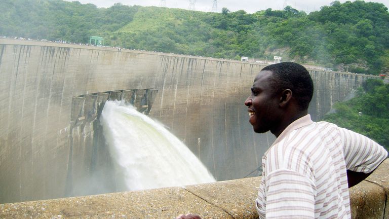 A man looks over the Kariba Dam. File pic