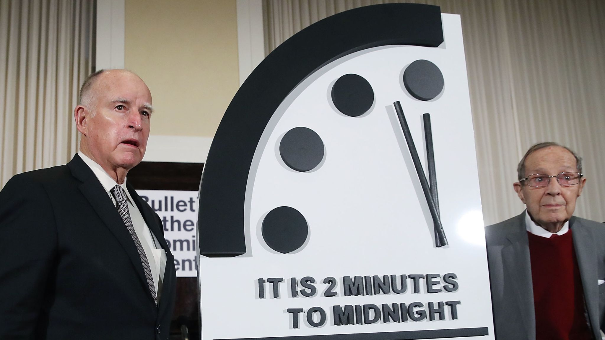 Doomsday clock hits 100 seconds to midnight closest to catastrophe ever World News Sky News