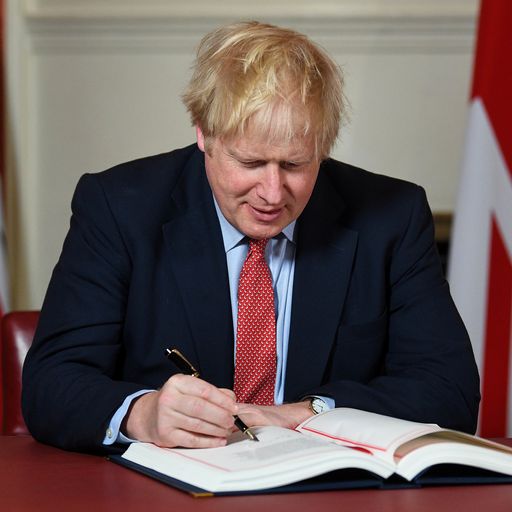 'Fantastic moment': Boris Johnson signs Brexit deal