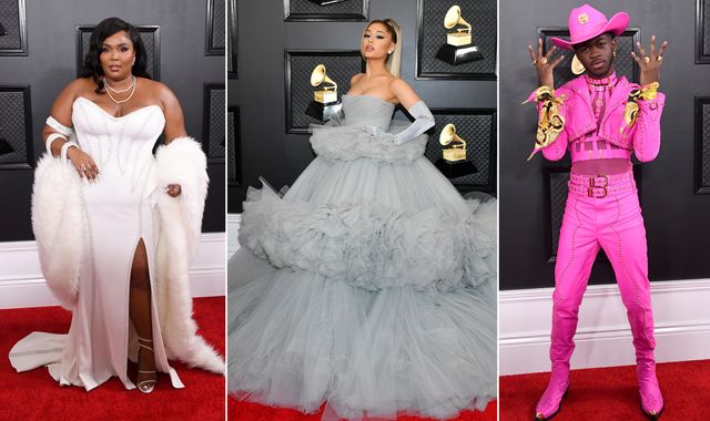 Grammys: Stars' red carpet looks in pictures