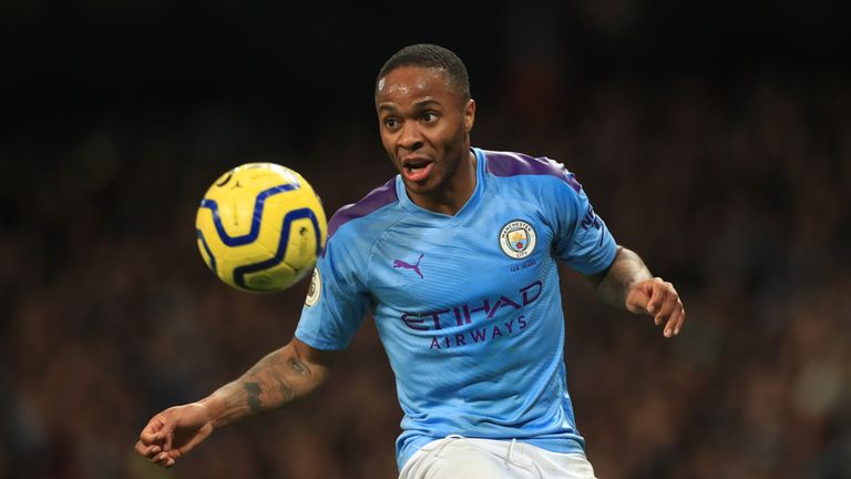 File photo dated 07/12/19 of Manchester City winger Raheem Sterling, as two Manchester City supporters have received five-year football banning orders from the courts and lifetime bans from the Premier League title holders after they admitted using racist language.