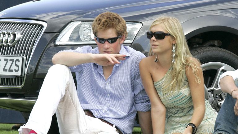 EGHAM, UNITED KINGDOM - JULY 30:  Prince Harry and his girlfriend Chelsy Davy attend the Cartier International Polo match at the  Guards Polo Club on 30 July, 2006 in Egham, England.  (Photo by MJ Kim/Getty Images)