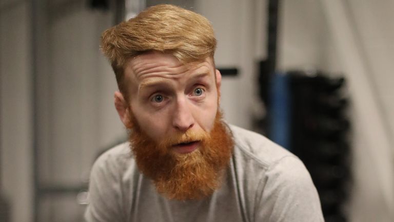 Former Ultimate Fighting Championship (UFC) fighter Paddy "The Hooligan" Holohan, who has been selected to run in the local elections in May for Sinn Fein, at his SDG Gym in Tallgaht, Dublin