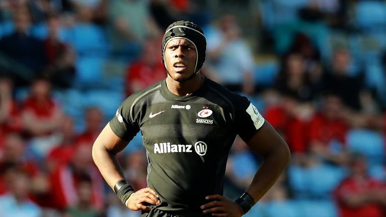 COVENTRY, ENGLAND - APRIL 20: Maro Itoje of Saracens looks on during the Champions Cup Semi Final match between Saracens and Munster at the Ricoh Arena on April 20, 2019 in Coventry, United Kingdom. (Photo by David Rogers/Getty Images)