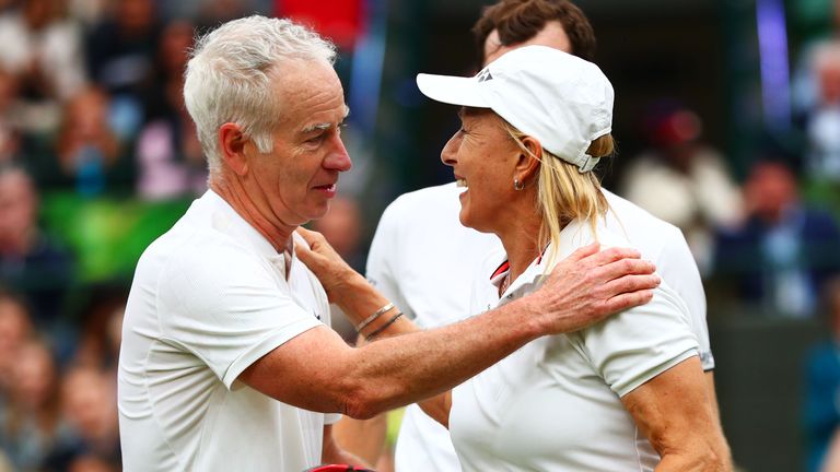 John McEnroe and Martina Navratilova 