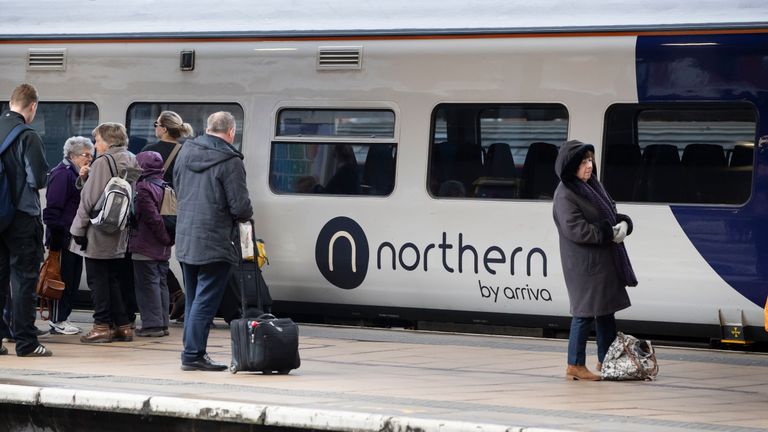 A Northern train at Leeds Train Station as it is announced that the Northern Rail franchise will only be able to continue "for a number of months".
