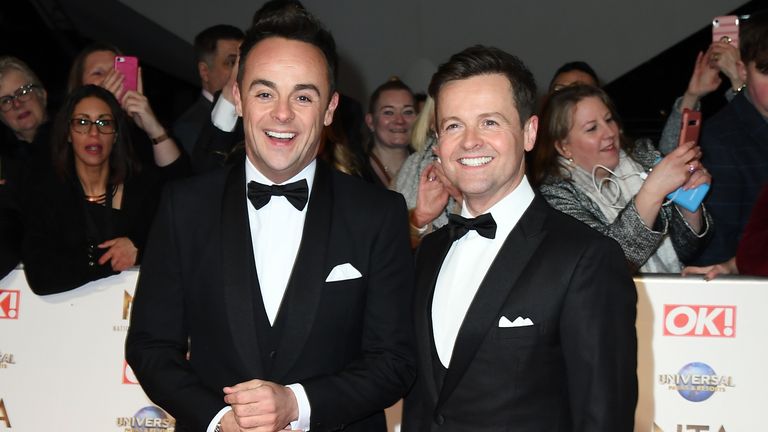 Ant and Dec on the red carpet at the National Television Awards 2020