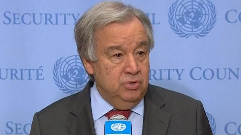 The UN secretary general urges the US and Iran to restart dialogue