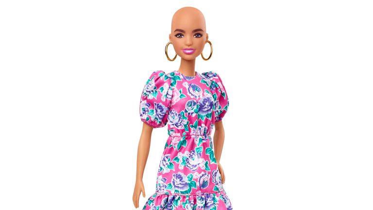 barbie with no hair
