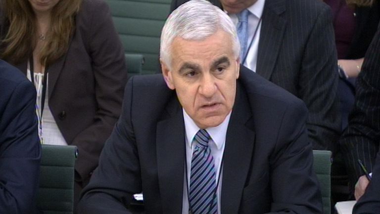 Basil Scarsella Chief Executive of UK Power Networks, gives evidence to the Commons Energy Committee, at the House of Commons in London, on the length of time it took to restore power to homes following the storms over Christmas