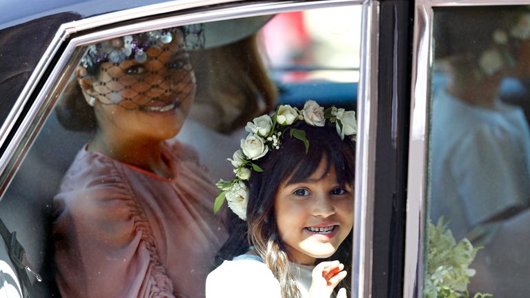 Benita Litt and Remi Litt attend the wedding of Prince Harry to Ms Meghan Markle at St George&#39;s Chapel, Windsor Castle on May 19, 2018 in Windsor, England. Prince Henry Charles Albert David of Wales marries Ms. Meghan Markle in a service at St George&#39;s Chapel inside the grounds of Windsor Castle. Among the guests were 2200 members of the public, the royal family and Ms. Markle&#39;s Mother Doria Ragland