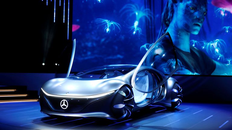 The Mercedes-Benz Vision AVTR concept car, inspired by the Avatar film