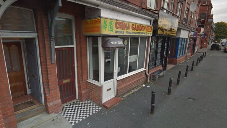 The gunman burst into the China Garden takeaway and fired three shots