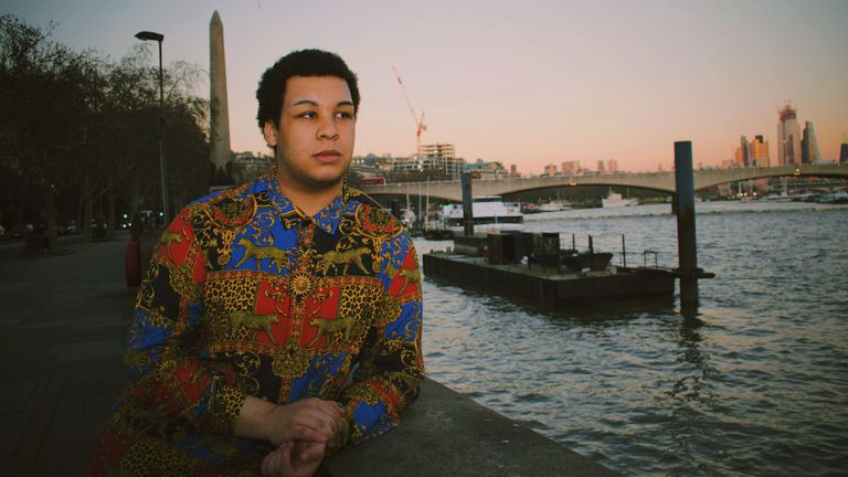 Sky&#39;s News reporter David Chipakupaku has explained what being pansexual means to him. Pic: Sophie Hogan