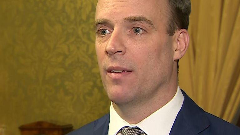 Dominic Raab says the British government&#39;s first priority id the safety of its citizens