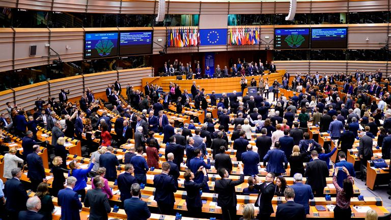 MEPs taking part in a European Parliament plenary session in Brussels