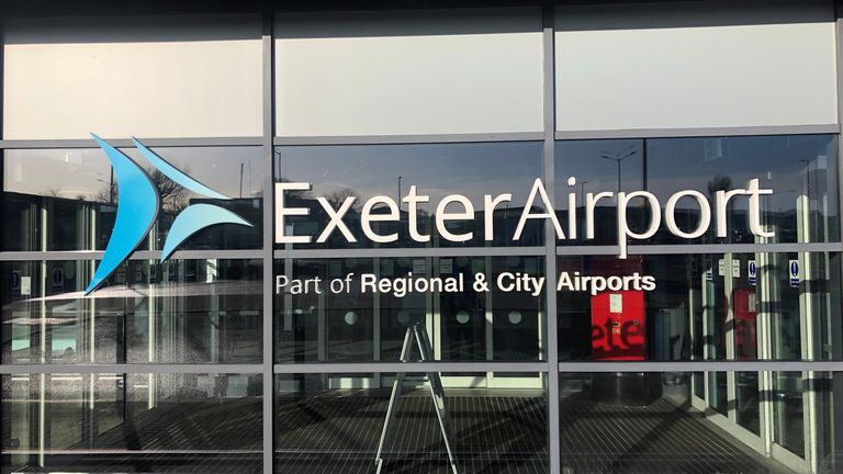 Inzamam Rashid joined Flybe staff and passengers at Exeter Airport