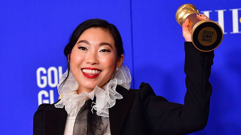 Golden Globes best actress (musical or comedy) winner Awkwafina