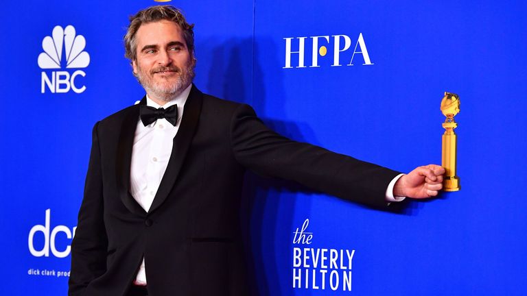 Golden Globes best actor (drama) Joaquin Phoenix