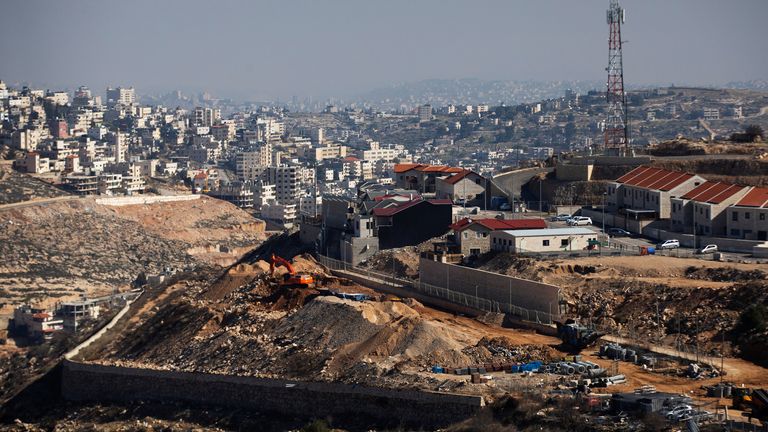 Israeli settlement built in occupied West Bank