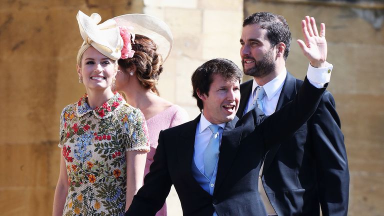 James Blunt and his wife Sofia Wellesley were among the A-listers at Prince Harry and Meghan&#39;s wedding in May 2018