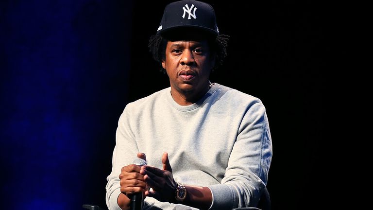 Jay-Z at Gerald W. Lynch Theater on January 23 2019 in New York City.