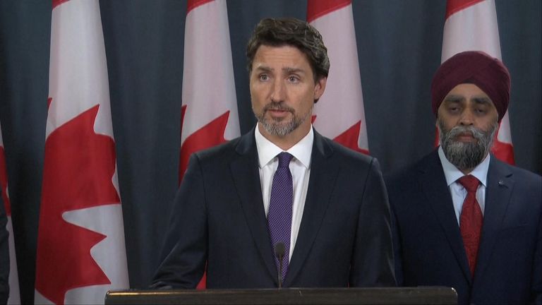 Canadian Prime Minister Justin Trudeau says &#34;a thorough investigation&#34; will be conducted into the plane crash in Iran.