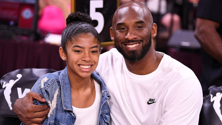 Bryant pictured with his daughter Gianna in Las Vegas in July last year