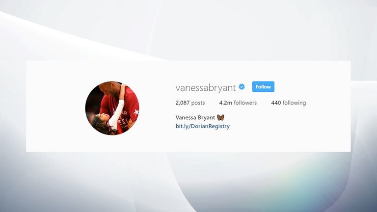 Vanessa Bryant changed her profile picture to a shot of Kobe and Gianna. Pic: Instagram/@vanessabryant