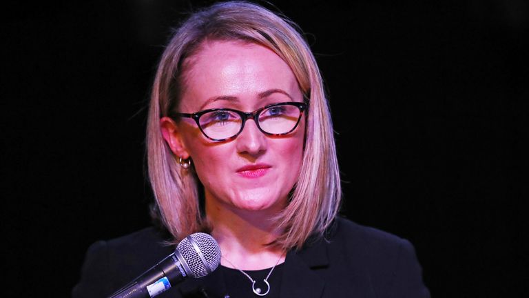 Labour leadership candidate Rebecca Long-Bailey speaks to supporters at a campaign event in Hackney, London