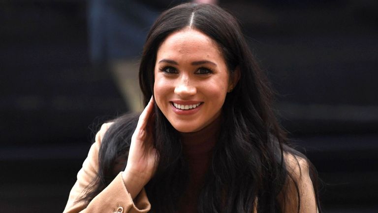 Meghan Duchess of Sussex arrives at Canada House, in London 