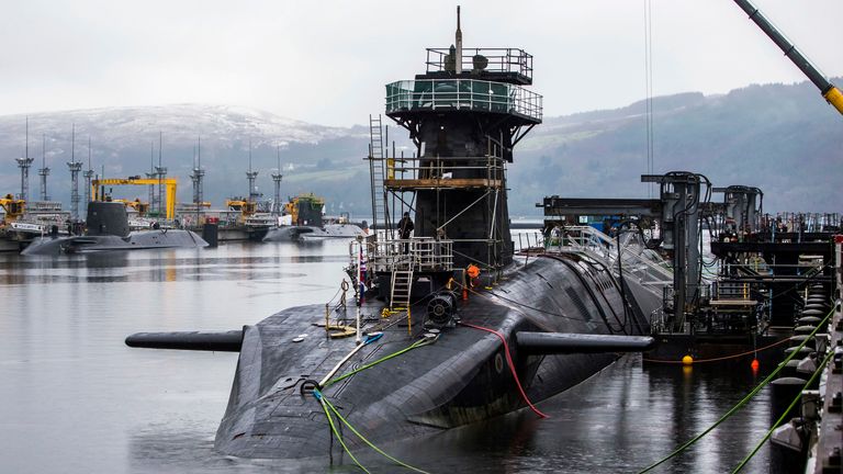Vanguard-class submarine HMS Vigilant is one of the UK&#39;s four nuclear warhead-carrying submarines