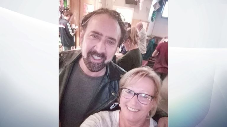 Nicholas Cage bought everyone a drink. Pic: Tramways Social Club 