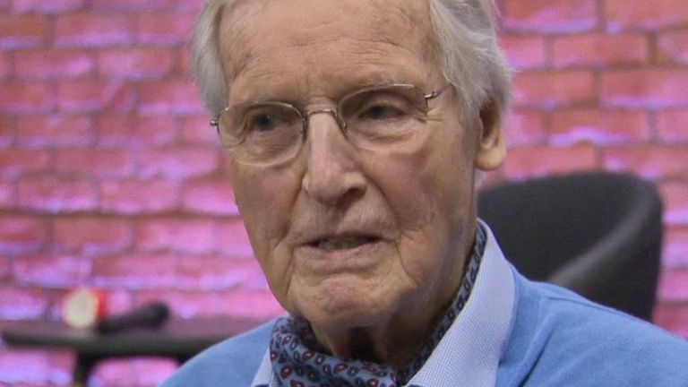 Nicholas Parsons speaks to Sky News in 2017