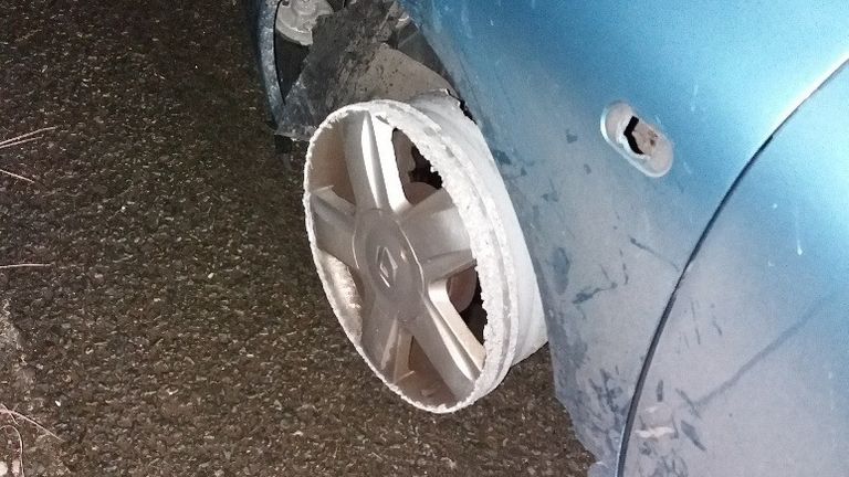 The officers arrested the driver after he failed a breath test