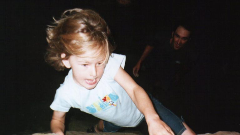 Shauna began climbing when she was three