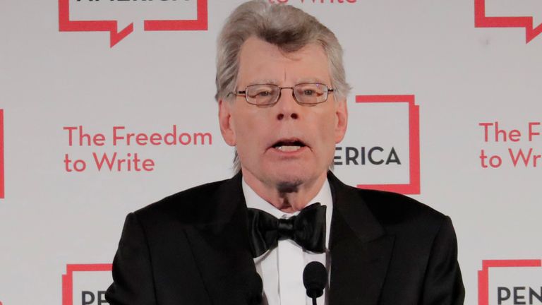 Author and honoree Stephen King at the PEN America Literary Gala in New York in 2018