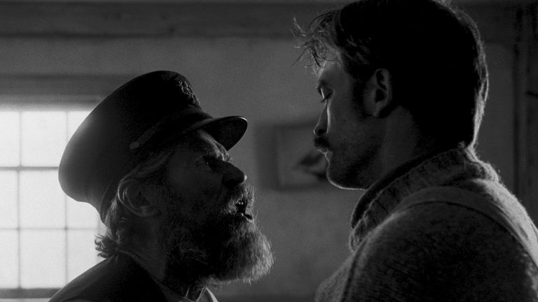 Willem Dafoe and Robert Pattinson in The Lighthouse. Pic. Universal