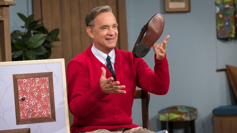 Tom Hanks stars as Mister Rogers in TriStar Pictures&#39; A BEAUTIFUL DAY IN THE NEIGHBORHOOD.  TriStar Pictures/Lacey Terrell