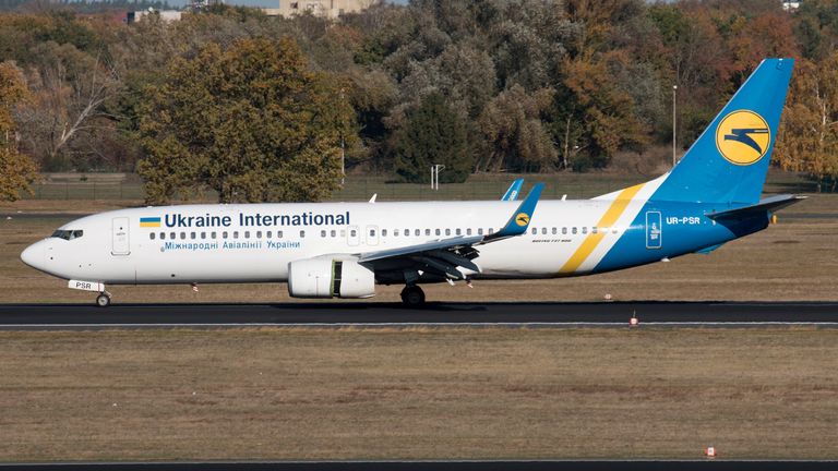 Ukraine International Airlines Boeing 737-800 with the registration UR-PSR