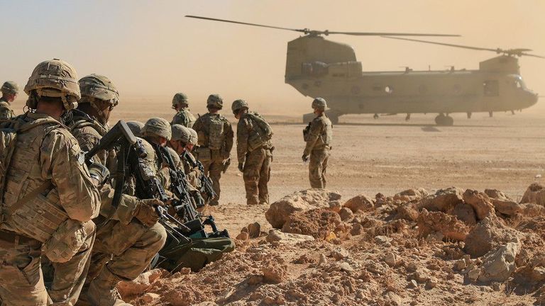 U.S. Soldiers at Al Asad Air Base, Iraq in 2018
