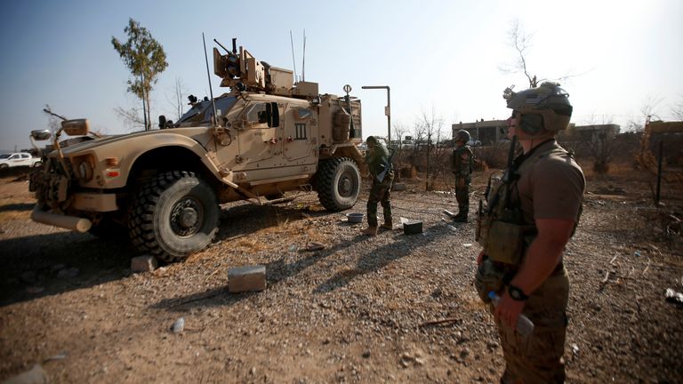 A US military vehicle in Iraq