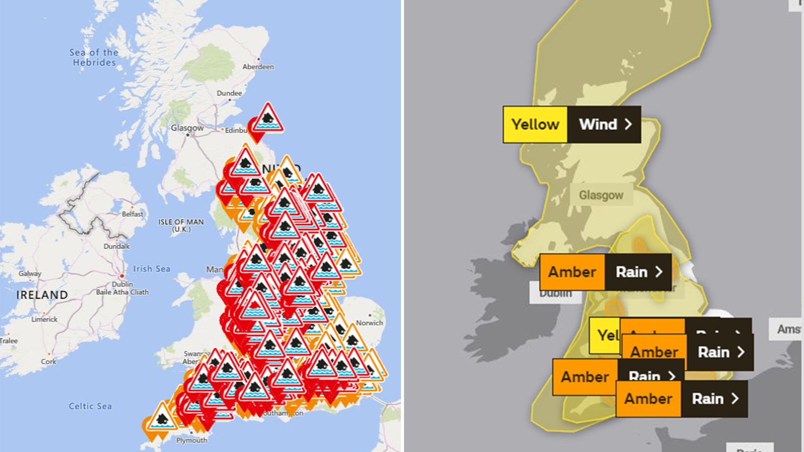 Storm Dennis The weather warnings in place in your area UK News