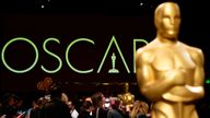 An Oscar statue stands during a preview for the Governors Ball during the 91st annual Academy Awards