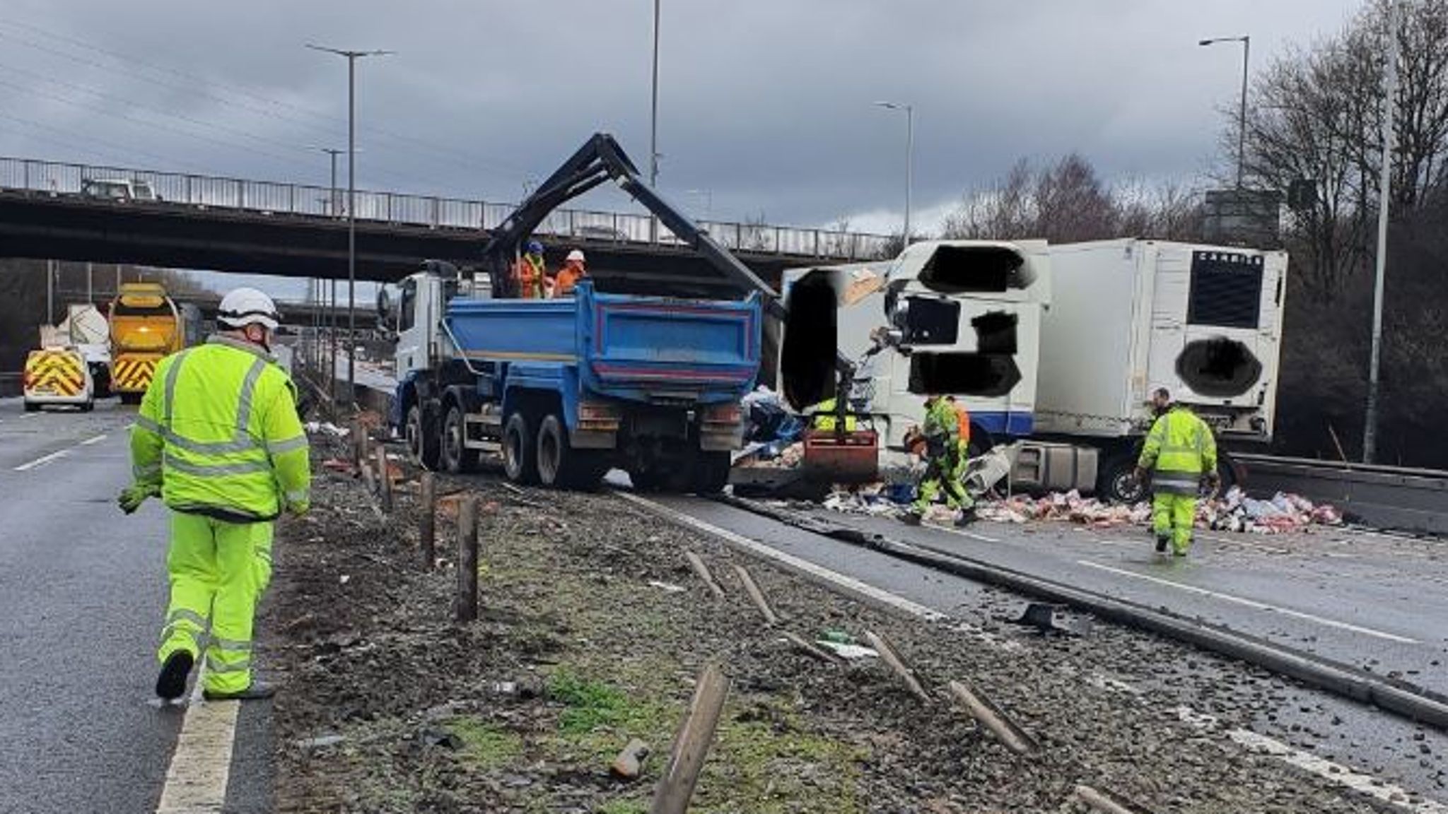 M6 Reopens After Crash Involving Two Lorries Causes Major Delays | UK ...